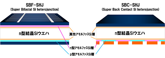 開発する太陽電池セルを表した図