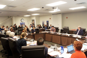 Photo of meeting to introduce project results at Oshawa City Council