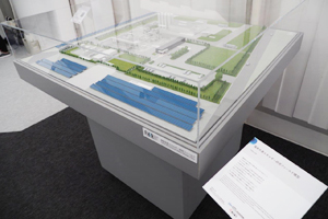 Photo of Fukushima Hydrogen Energy Research Field model exhibited by Toshiba Energy Systems and Solutions Corporation
