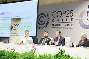 Photo of Panel discussion at the UNFCCC Official side event (ICEF)