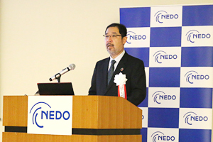 Photo of NEDO President OIKAWA Hiroshi providing remarks