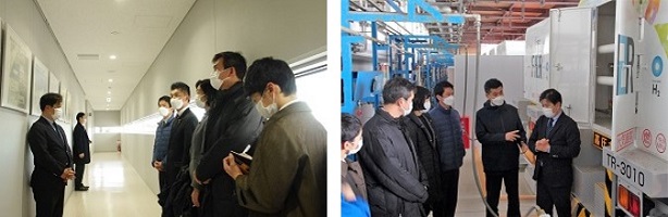 Photo of CDP delegation visiting Fukushima Hydrogen Energy Research Field