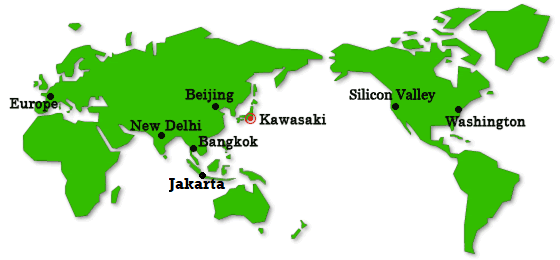 所在地を示す世界地図