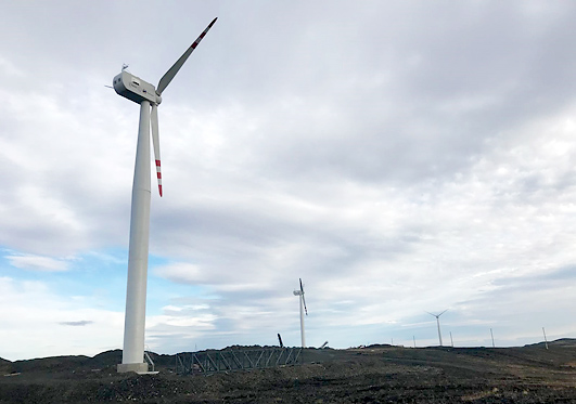 Newly-installed 300-kW wind turbine generators start operations