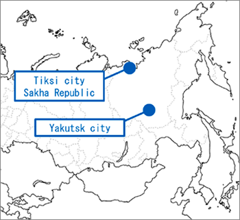 Map showing location of demonstration site