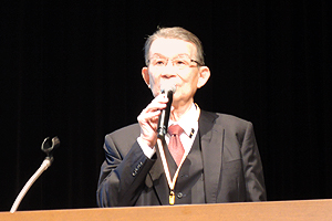 Scene of ISMA President Teruo Kishi making opening remarks