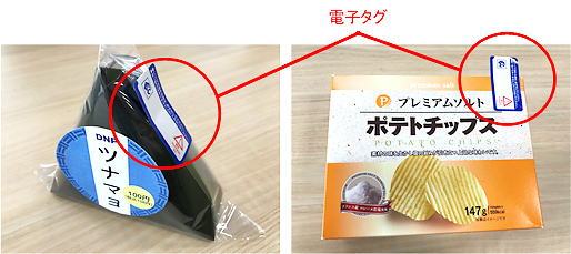 電子タグを貼り付けた商品画像