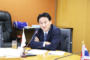 Photo of NEDO Executive Director Shoji Kukita delivering remarks