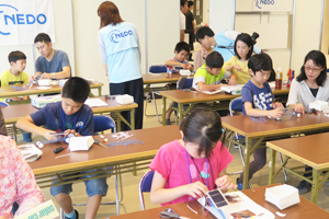 Photo of children making solar cars