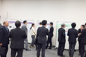 Photo of discussions at poster session