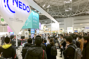 Photo of demonstration tour at NEDO booth