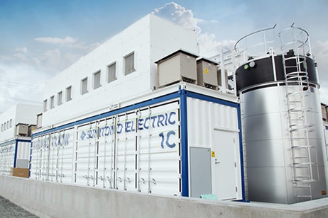 photo of Redox flow battery (RFB) system installed in California