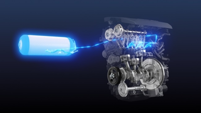 トヨタ自動車（株）が新たに開発した水素エンジンのイメージ画像