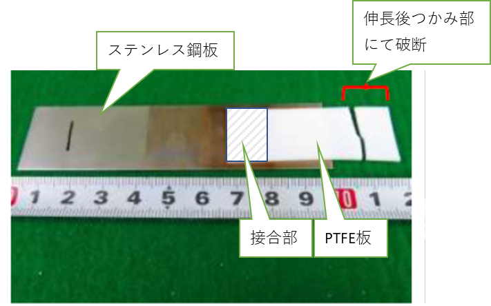 図1　氷点下30℃で使用した引張（ひっぱり）試験検体の画像