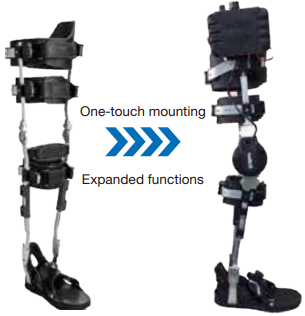 Image of Long leg brace with enhanced adjustability that can be worn with a single touch