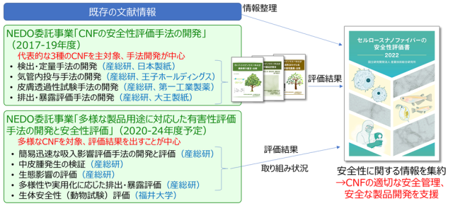 「セルロースナノファイバーの安全性評価書」にとりまとめた情報の図（図2）