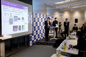 Photo of pitch presentation at final round of competition