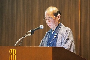 門川京都市長の挨拶の写真