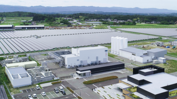 Panoramic photograph of Fukushima Hydrogen Energy Research Field