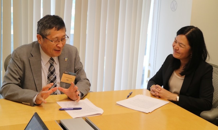 Photo of Dr. Evelyn N. Wang and Dr. Kikuo Kishimoto