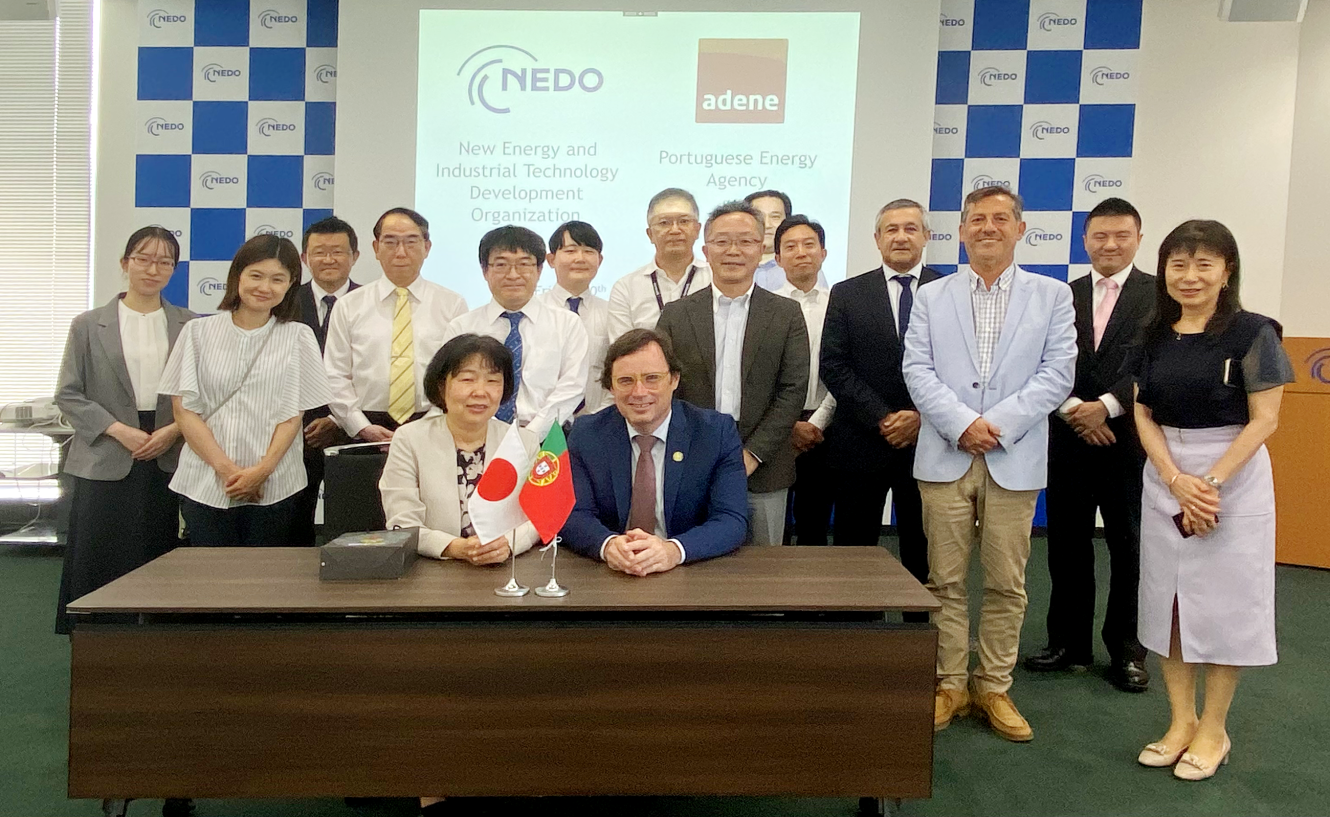 Group photo of meeting participants from NEDO and ADENE