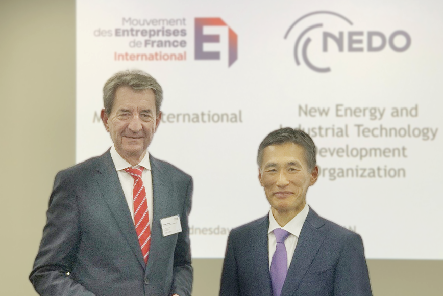 ネド横島副理事長と日仏ビジネス協議会のクリストフ・フォンタニエ副代表の写真