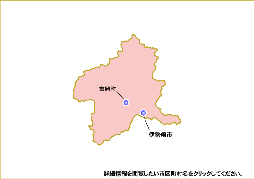 日本における10kW以上かつ総出力20kW以上の風力発電設備の分布図（群馬県）