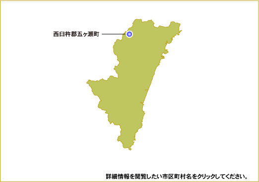 日本における10kW以上かつ総出力20kW以上の風力発電設備の分布図（宮崎県）